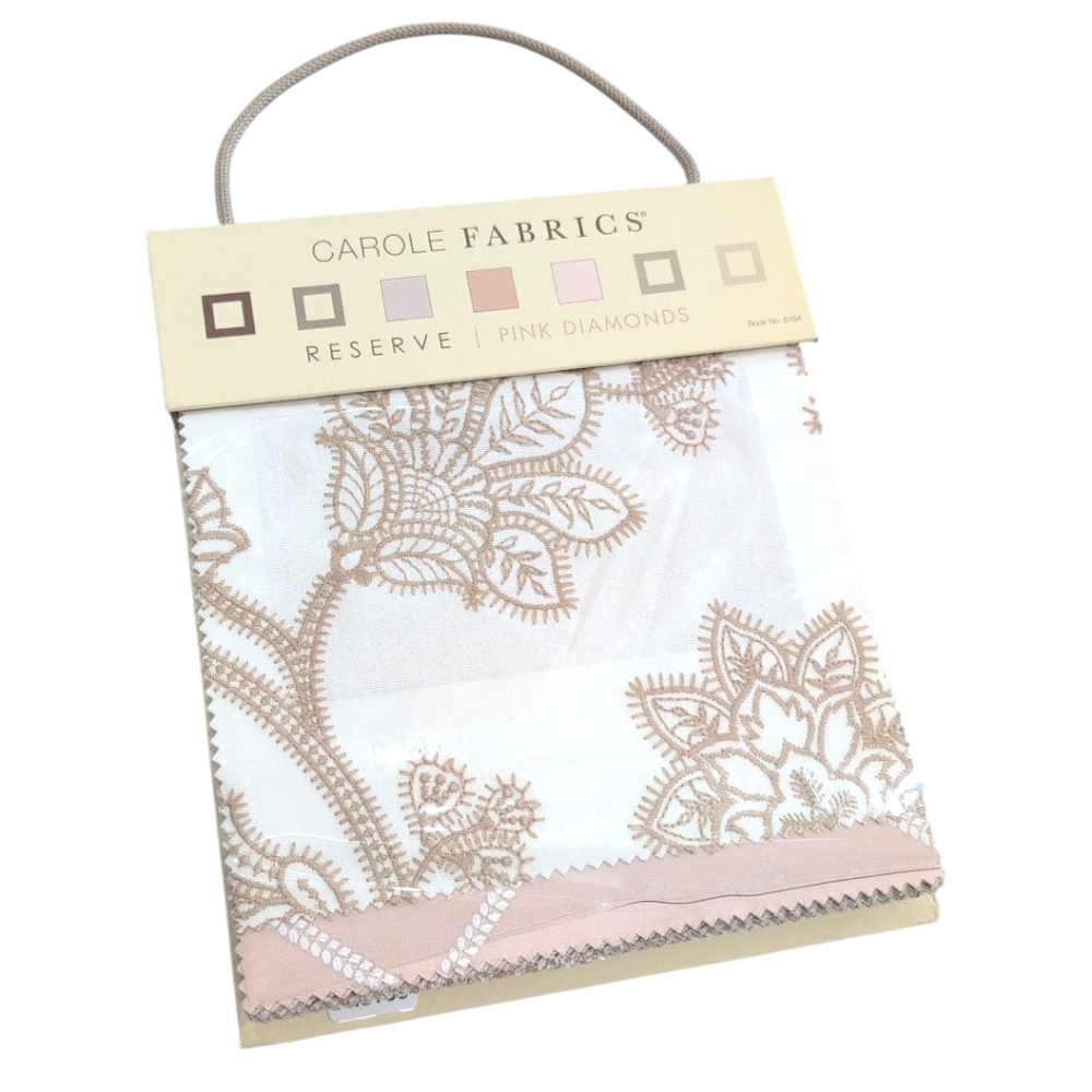 Carole Fabrics Home Fabric Sample Book Crafting Sewing Reserve Pink Diamonds